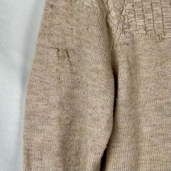 Talbots Women’s Tan Basket Weave Sweater Petite Small - Picture 4 of 11